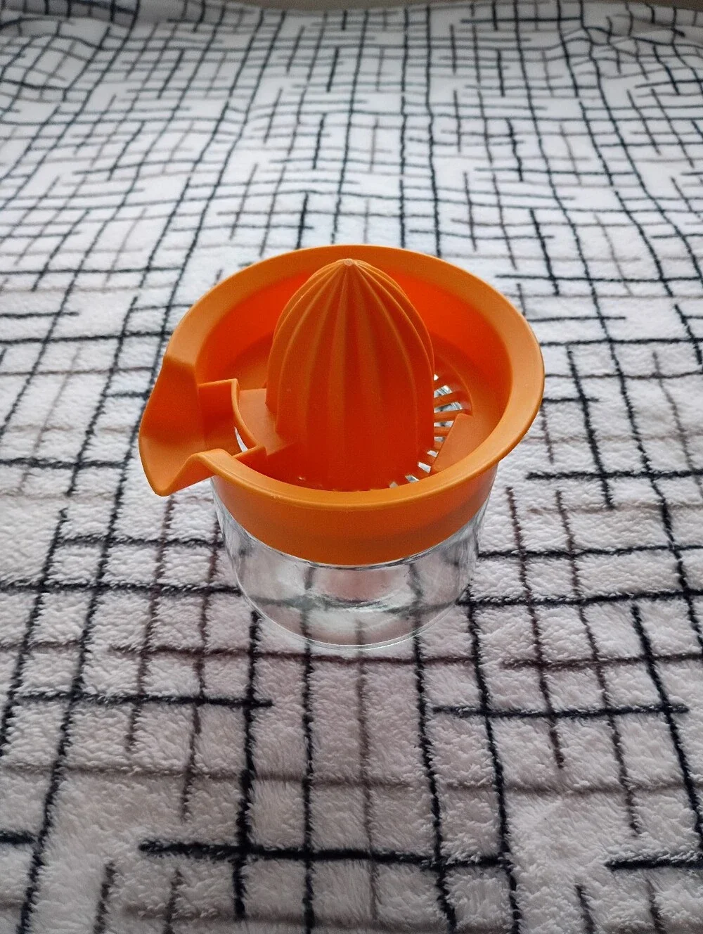 Handheld Citrus Juicer with Glass Container Vintage